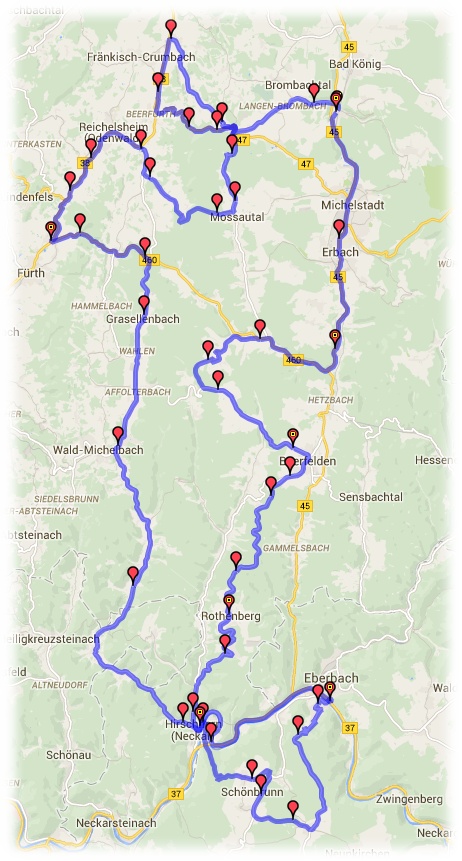 Odenwald 2014 Sonntag 165 km